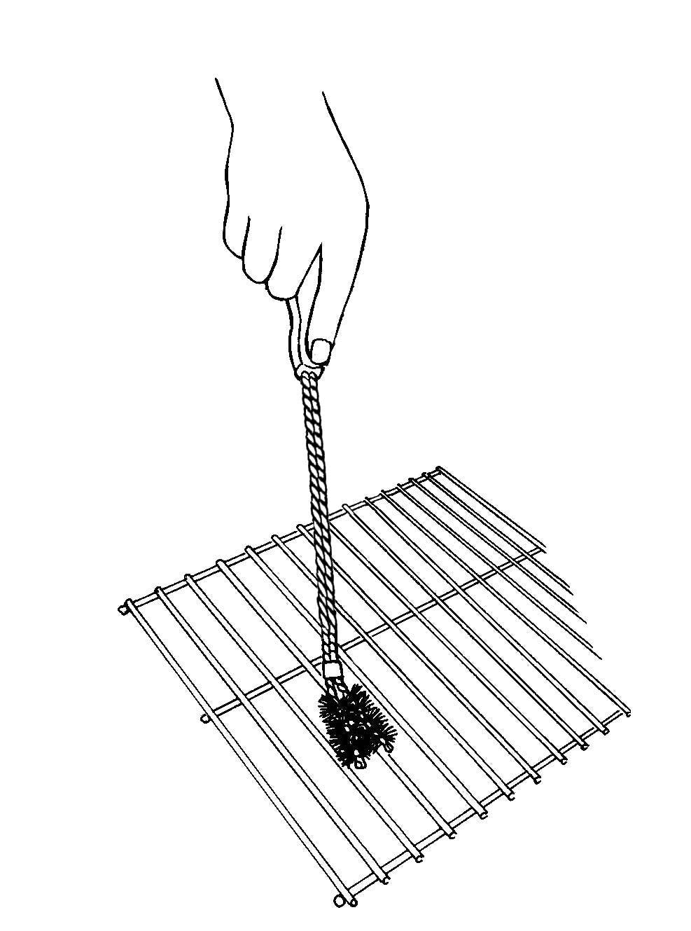LONG V-SHAPED BBQ GRILL BRUSH