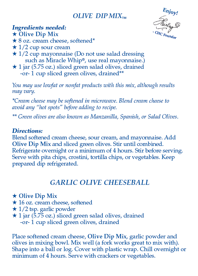 Olive Dip Mix