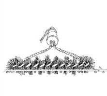 16" SPIRAL WIDE FACED BBQ GRILL BRUSH